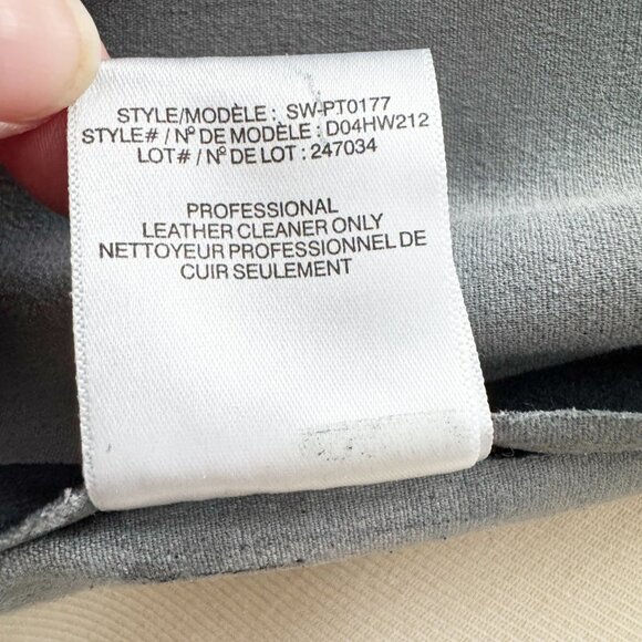 Helmut Lang Blue/Grey Lambskin Nubuck Leggings, size 0 - Picture 8 of 13